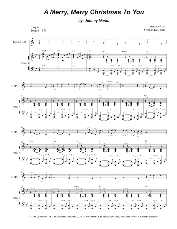 A Merry, Merry Christmas To You (arr. Stephen DeCesare)