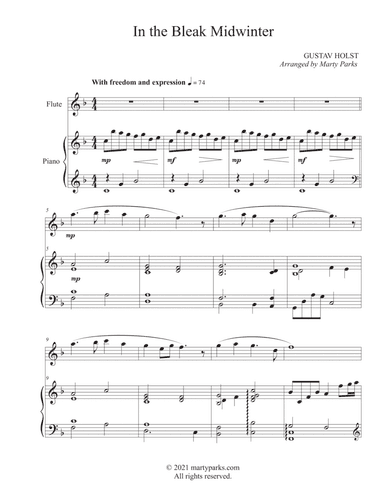 In the Bleak Midwinter (Flute-Piano) (arr. Marty Parks)