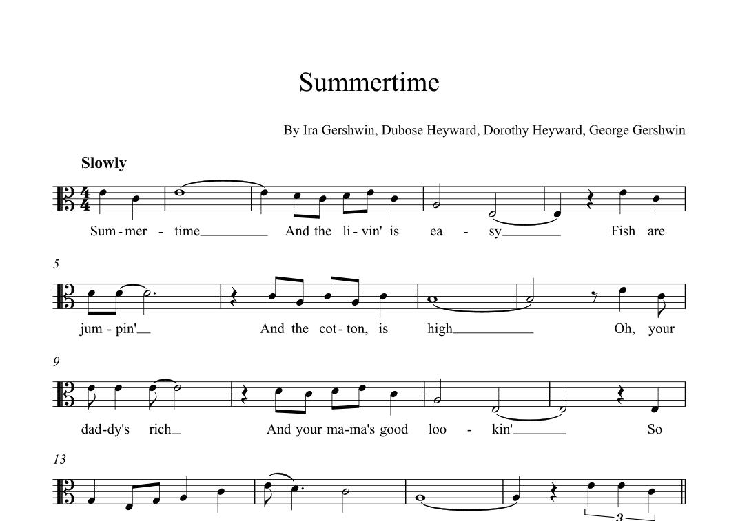 Summertime (arr. Alex Nunes Rodrigues)