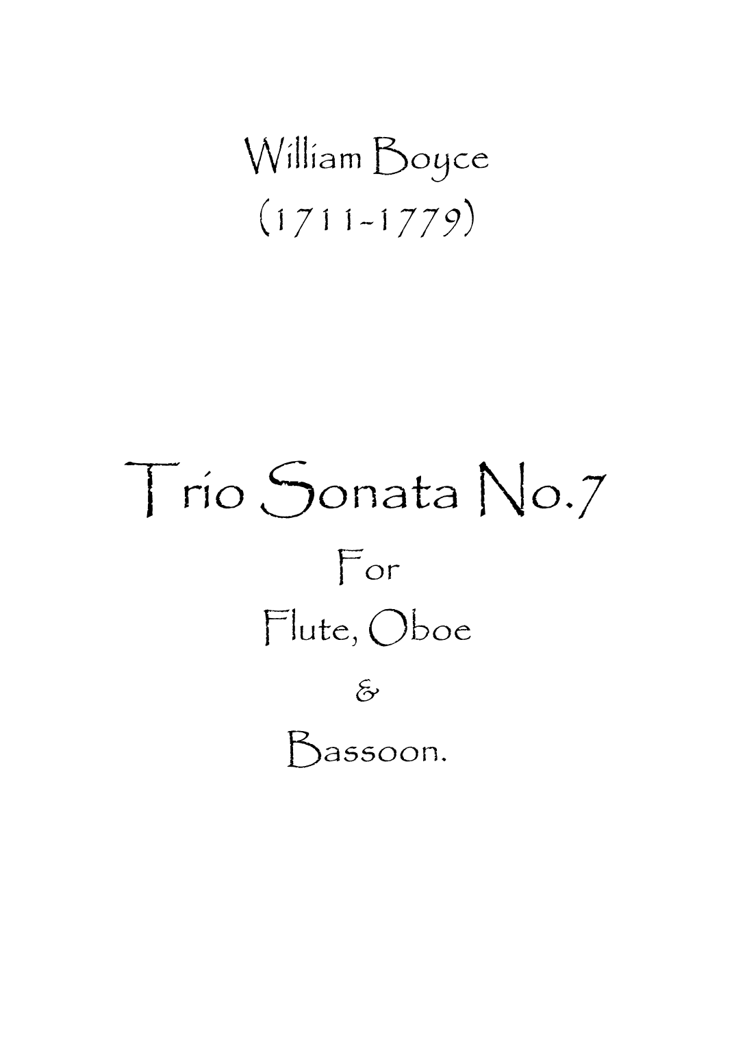 Trio Sonata No.7 (arr. Spencer Bundy)