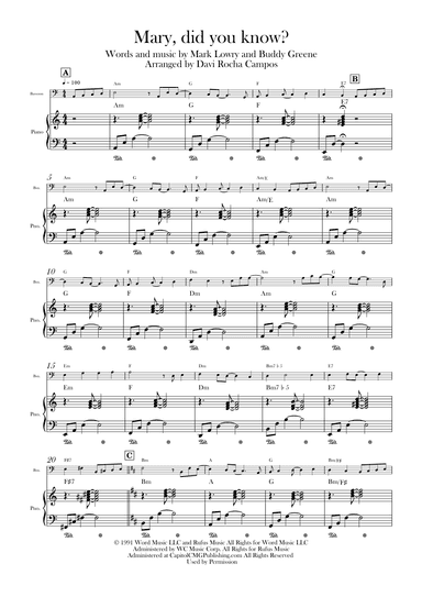 Mary, Did You Know? (arr. Davi Rocha Campos)