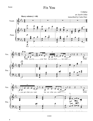 Fix You (arr. Jacob Collier)