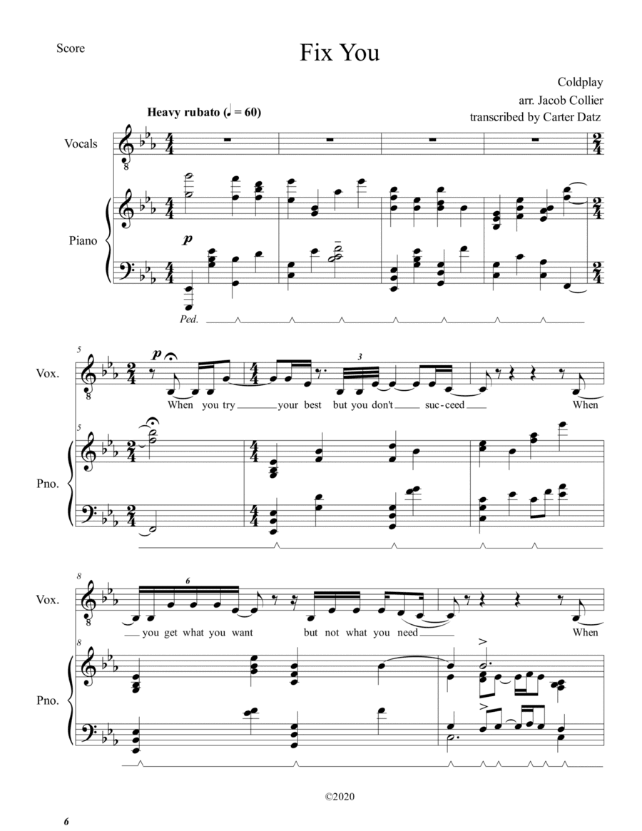 Fix You (arr. Jacob Collier)