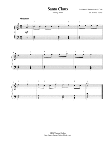 Santa Claus - for easy piano (arr. Samuel Stokes)