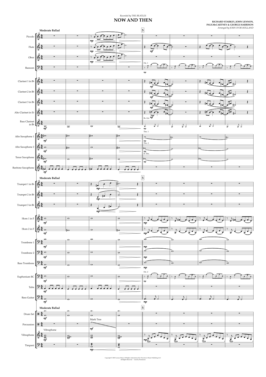 Now And Then (arr. John Ivor Holland)