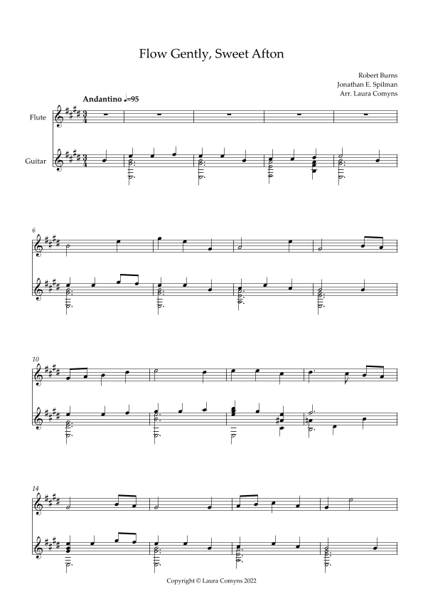 Flow Gently, Sweet Afton (arr. Laura Comyns)