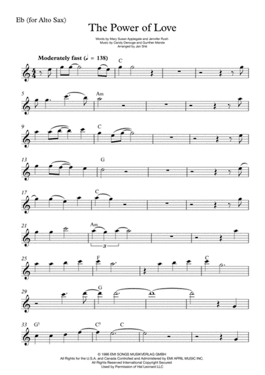 The Power Of Love (arr. Jan Shé)