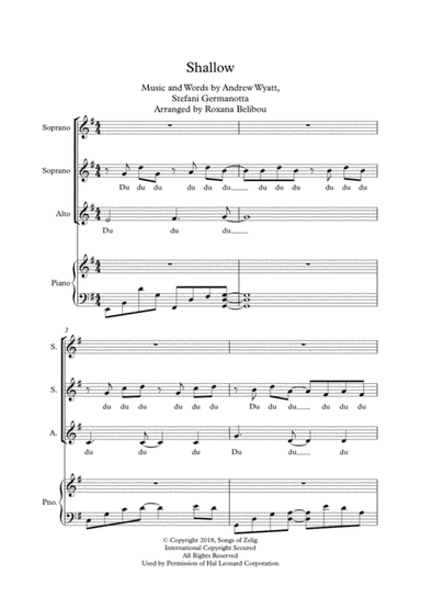 Shallow (arr. Roxana Belibou)