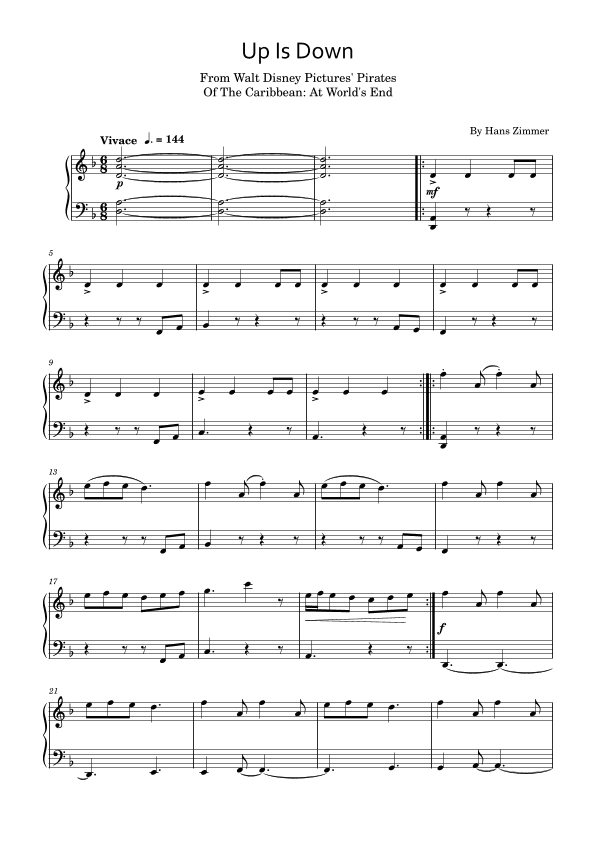 Up Is Down (arr. poon)