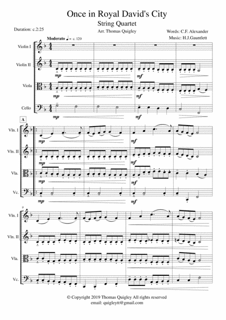 Once in Royal David's City (arr. Thomas Quigley)
