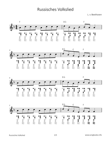 Russisches Volkslied (arr. songbooks.info)