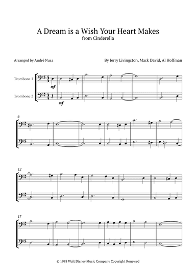 A Dream Is A Wish Your Heart Makes (arr. André Nusa)