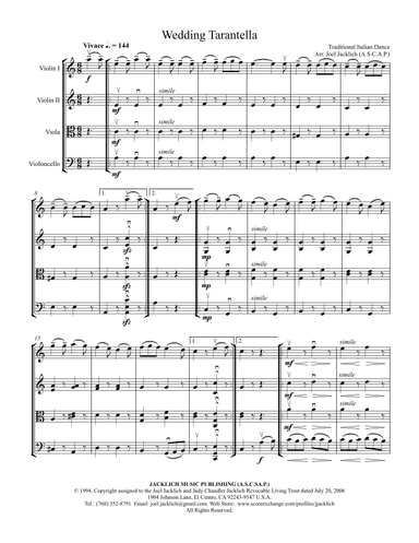Wedding Tarantella (arr. Joel Jacklich (A.S.C.A.P.))