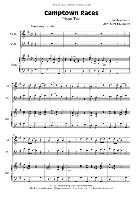 Camptown Races (arr. Gert Th. Walter)