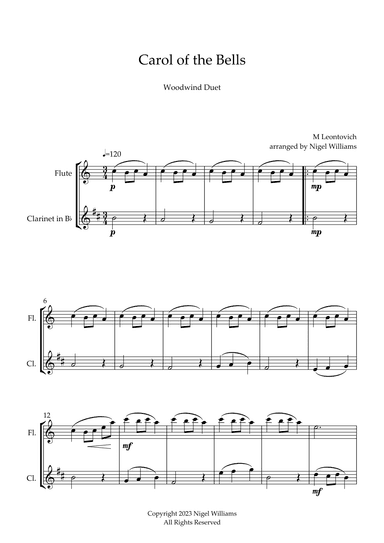 Carol of the Bells (arr. Nigel Williams)