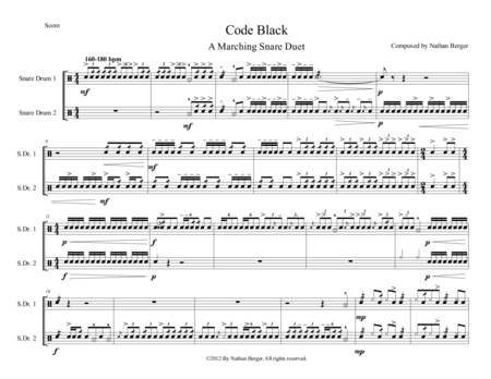 Code Black - Marching Snare Duet