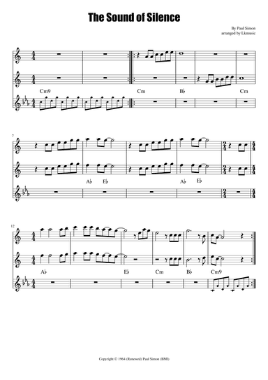 The Sound Of Silence (arr. Lkmusic)