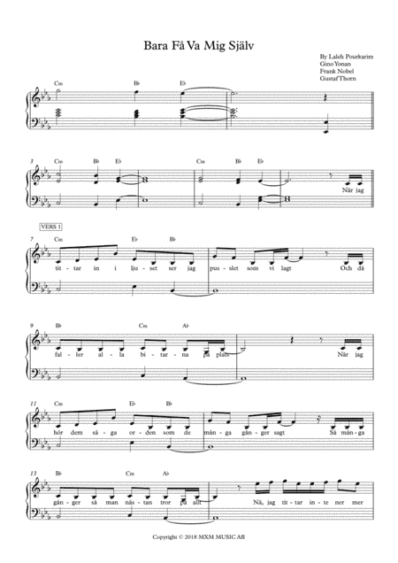 Bara Fa Va Mig Sjalv (arr. Fredrik Brändström)