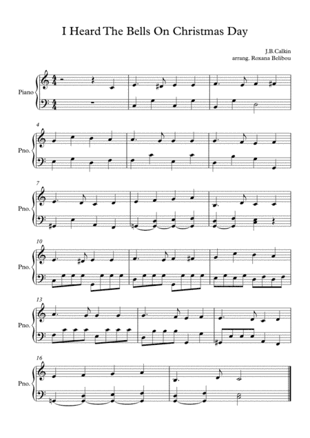 I Heard the Bells on Christmas Day (arr. Roxana Belibou)