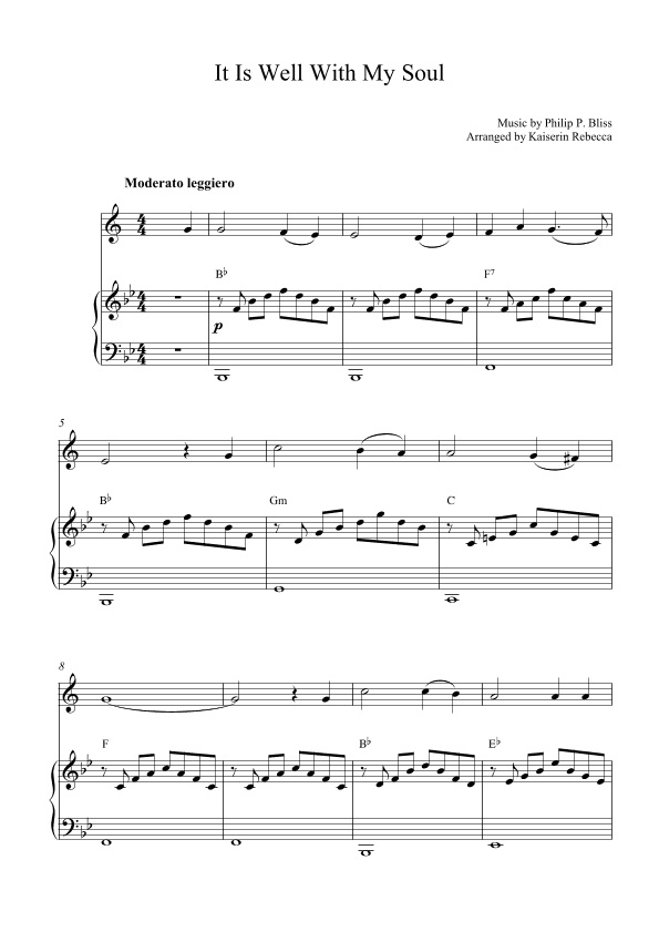 It Is Well With My Soul (arr. Kaiserin Rebecca)