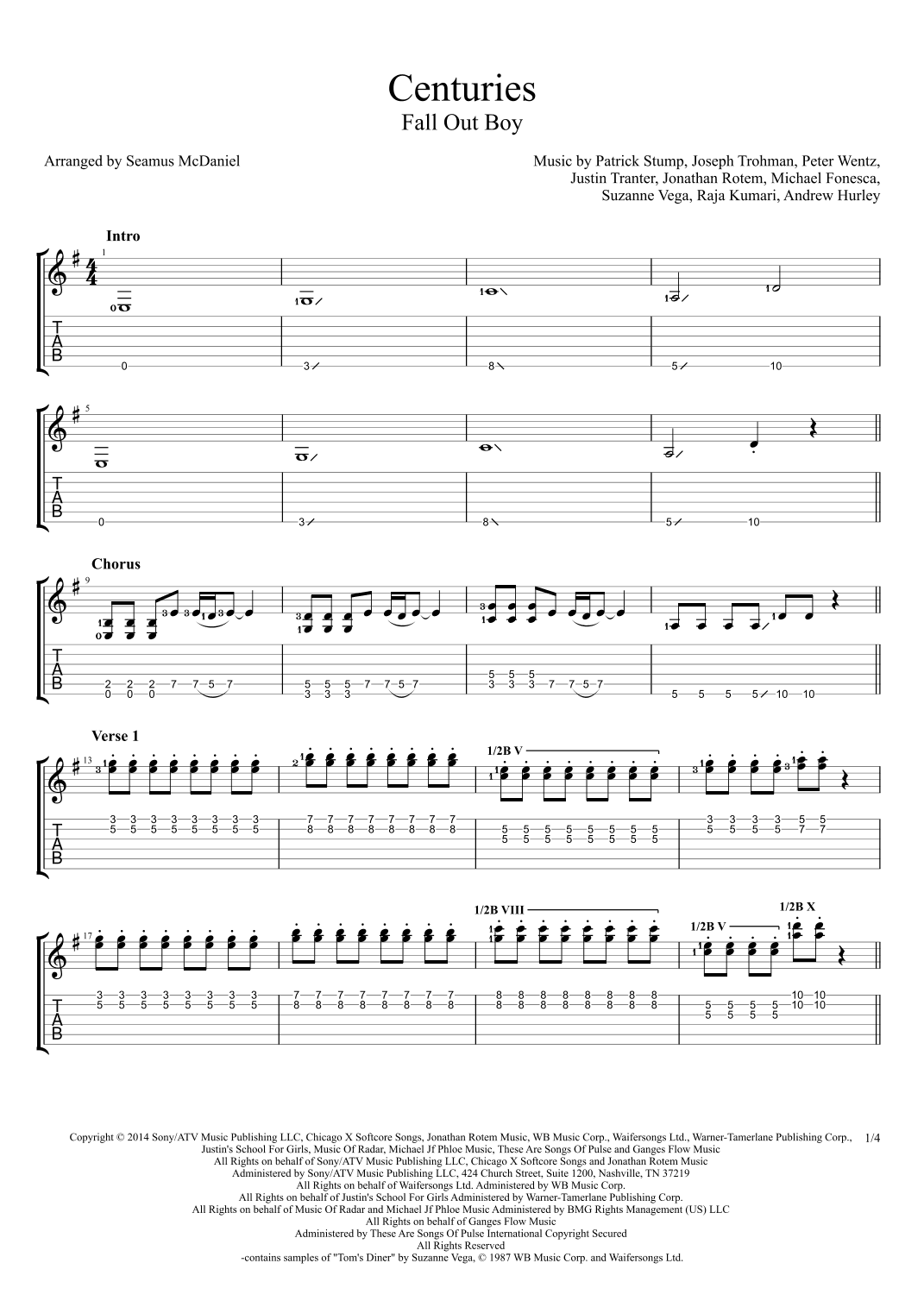 Centuries (arr. Seamus McDaniel)