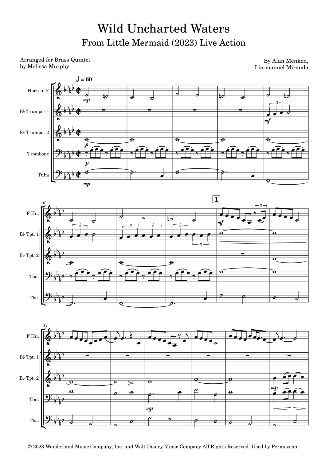 Wild Uncharted Waters (arr. Melissa Murphy)