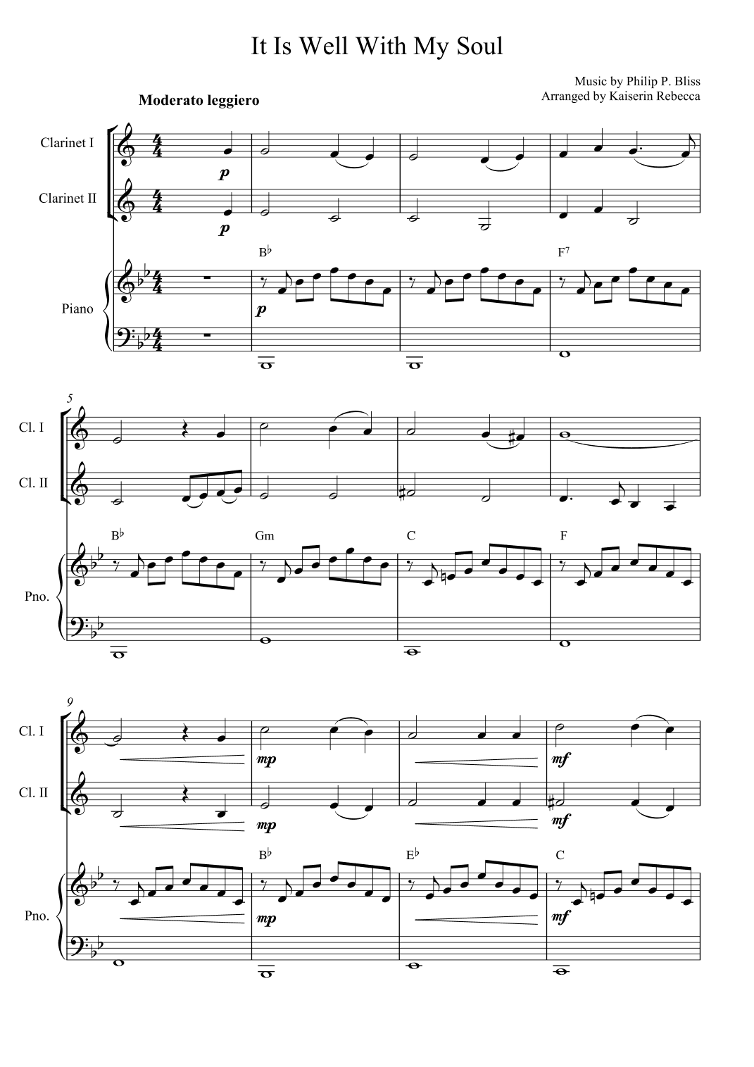 It Is Well With My Soul (arr. Kaiserin Rebecca)