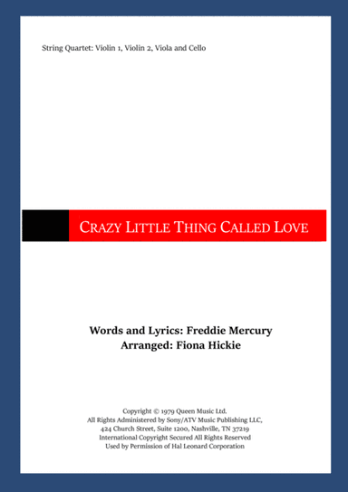 Crazy Little Thing Called Love (arr. Fiona Hickie)