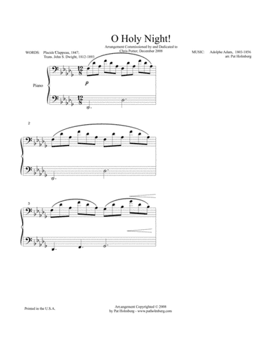O Holy Night - for Mezzo-Soprano, Alto Flute and Piano (arr. Pat Holmberg)