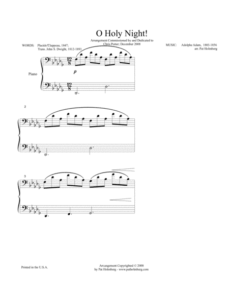 O Holy Night - for Mezzo-Soprano, Alto Flute and Piano (arr. Pat Holmberg)