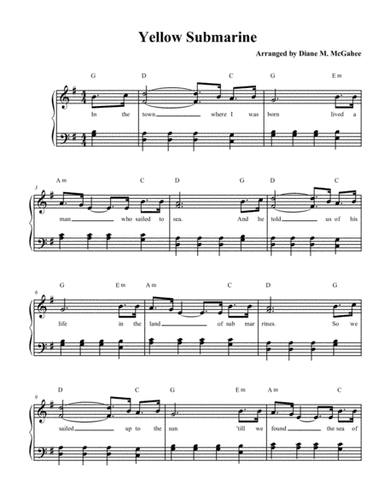 Yellow Submarine (arr. Diane M. McGahee)