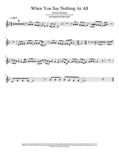When You Say Nothing At All (arr. B. Qian Music)