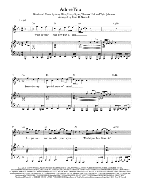 Adore You (arr. Ryan D. Neaveill)