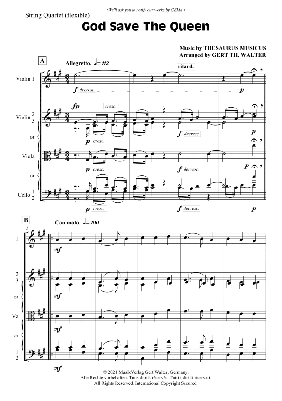 God Save The Queen (arr. Gert Th. Walter)