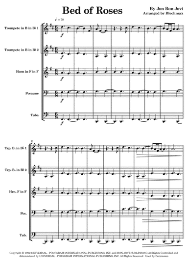 Bed Of Roses (arr. Blechmaxx)