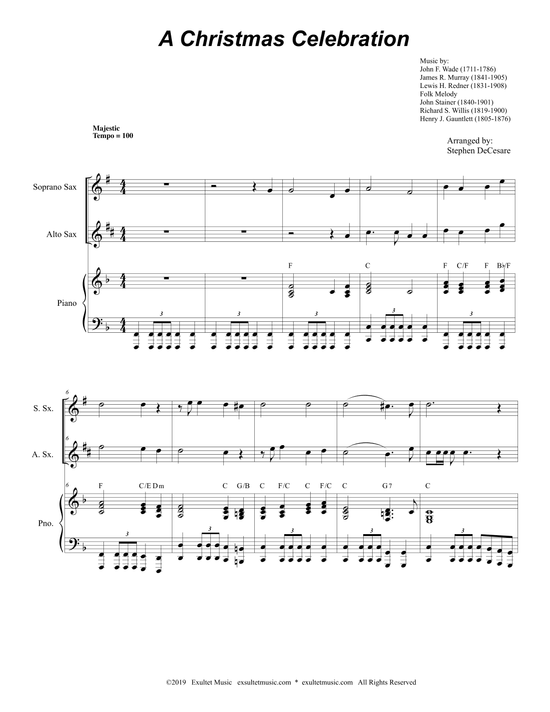 A Christmas Celebration (Duet for Soprano and Alto Saxophone)