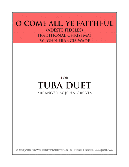 O Come, All Ye Faithful (Adeste Fideles) - Tuba Duet (arr. John Groves)