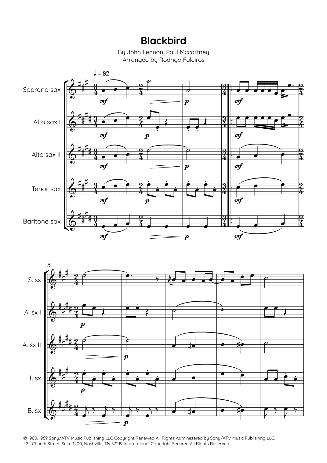 Blackbird (arr. Rodrigo Faleiros)