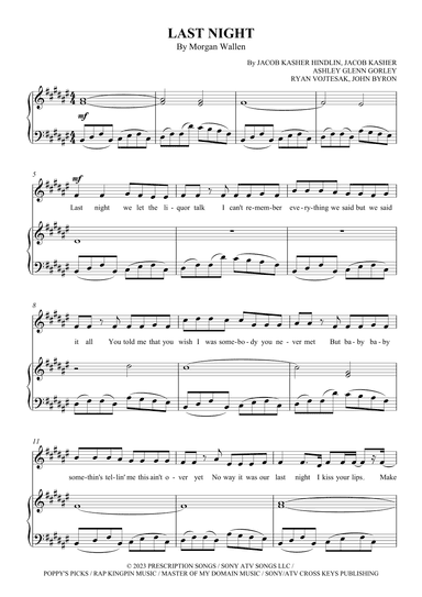 Last Night (arr. SCMusic)