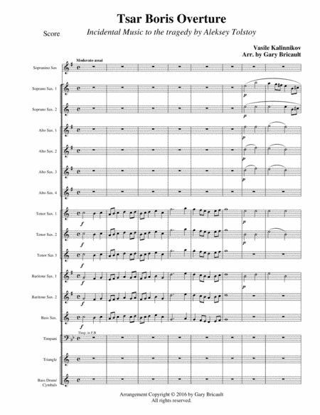 Tsar Boris Overture (arr. Gary Bricault)
