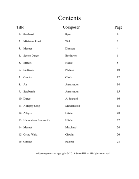 More Easy Classical Pieces (arr. Steve Hill)