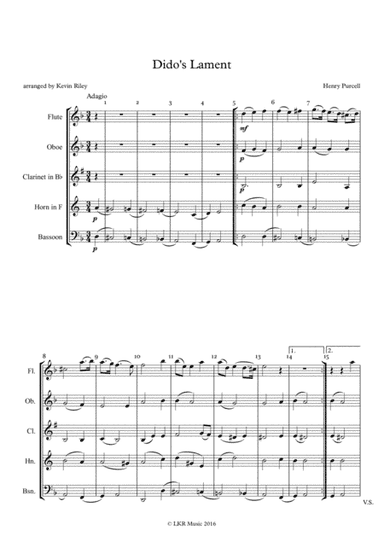 Dido's Lament (arr. Kevin Riley)