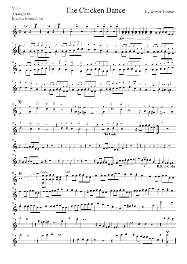 The Chicken Dance (Duck Dance) (arr. Adelaide String Duo)