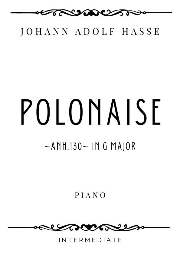 Hasse - Polonaise in G Major (BWV 130) - Intermediate (arr. Piacere Music Sheets)