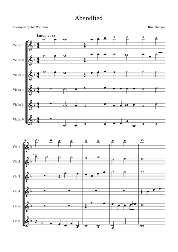 Abendlied (arr. Joe Williams)