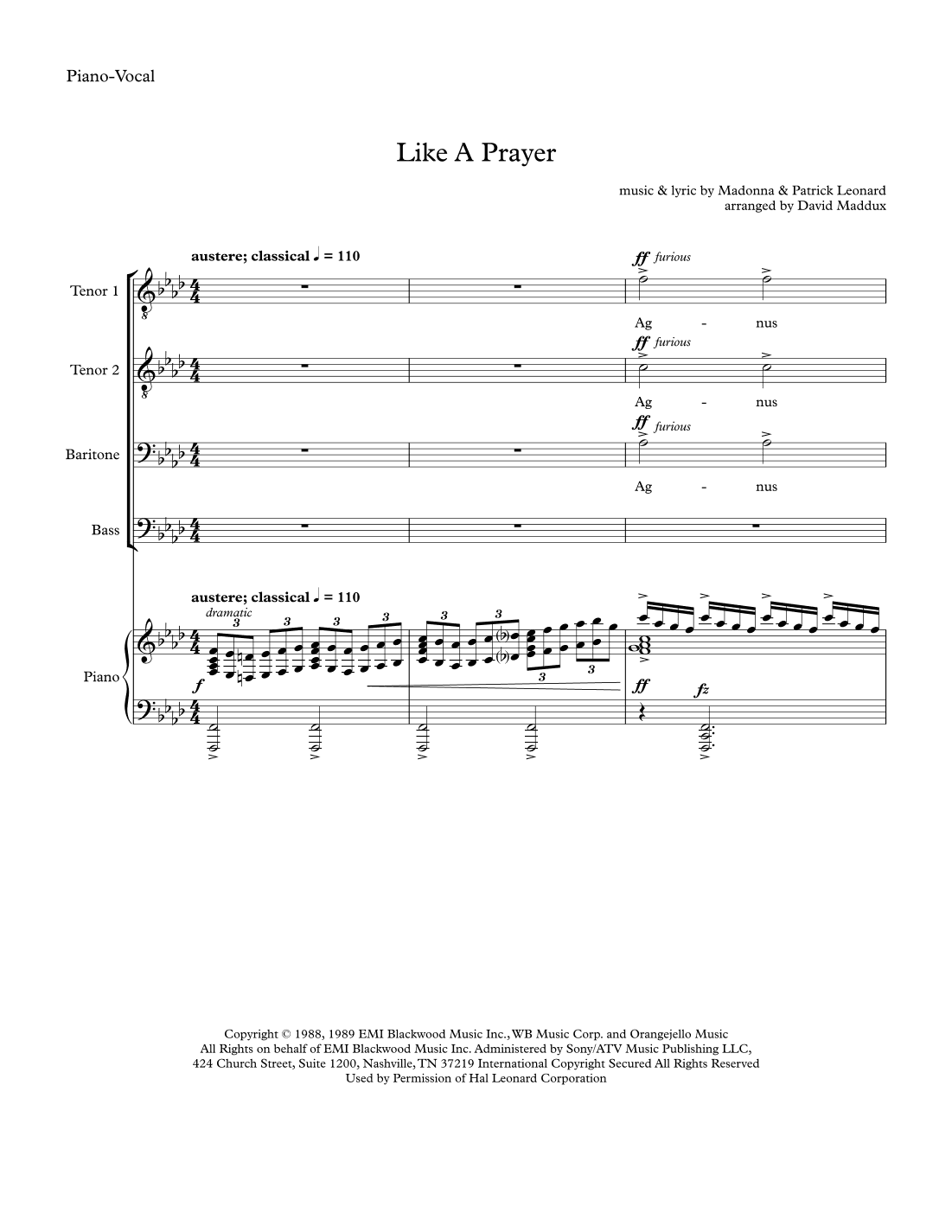 Like A Prayer (arr. David Maddux)