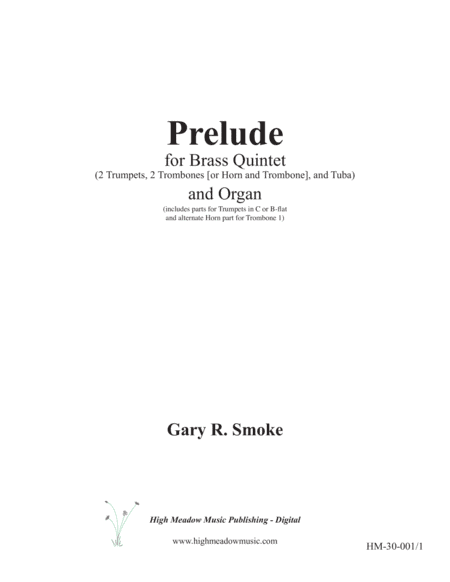 Prelude for Brass Quintet and Organ