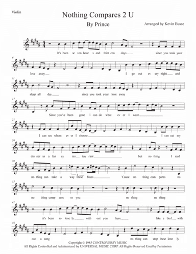 Nothing Compares 2 U (arr. Kevin Busse)