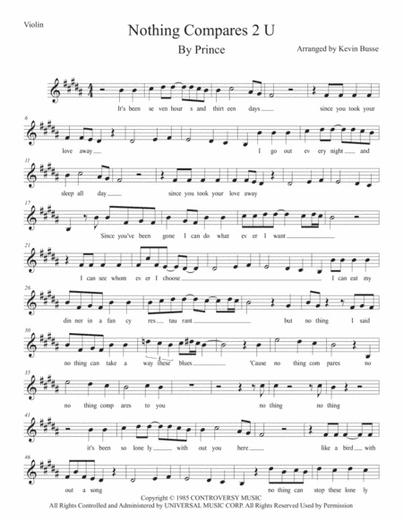 Nothing Compares 2 U (arr. Kevin Busse)