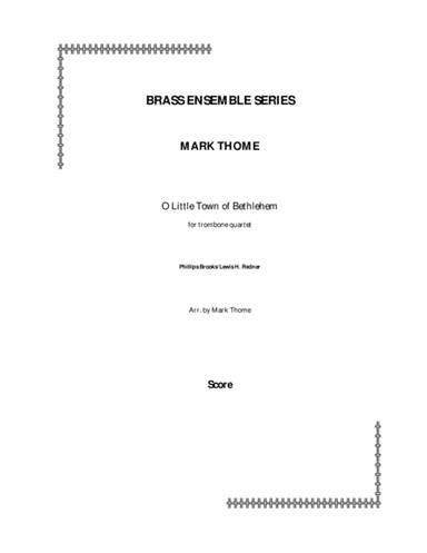 O Little Town of Bethlehem (arr. Mark Thome)